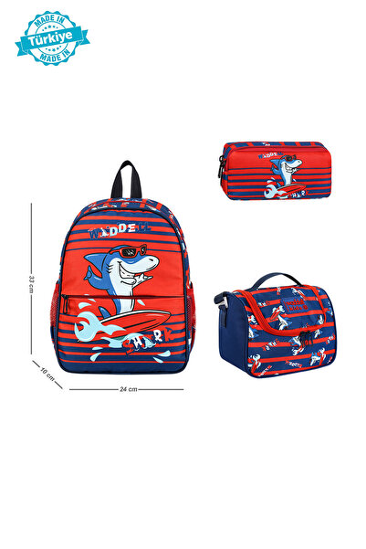 Waddell Licensed Kindergarten Backpack, Thermal Lunchbox and Pen Holder, Pres...