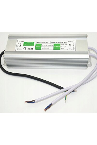 NO BRAND Sursă de alimentare 12V 150W 12A impermeabilă pentru bandă LED IP67 ...
