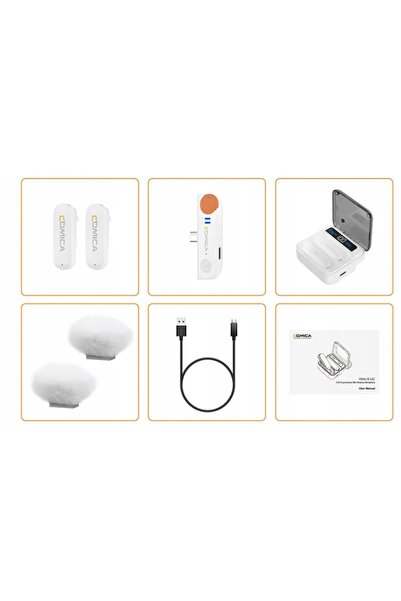 Comica Sistem de microfoane wireless cu 1 receptor și 2 microfoane