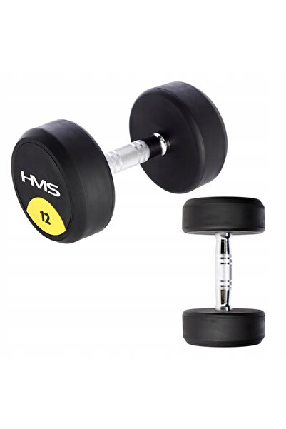 HMS Ganteră cauciucată pentru antrenament, exerciții, fitness 12 kg