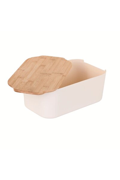 Excellent Houseware CAPAC PENTRU VAS DE PÂINE DIN PLASTIC, CULOARE BEJ, CU IM...