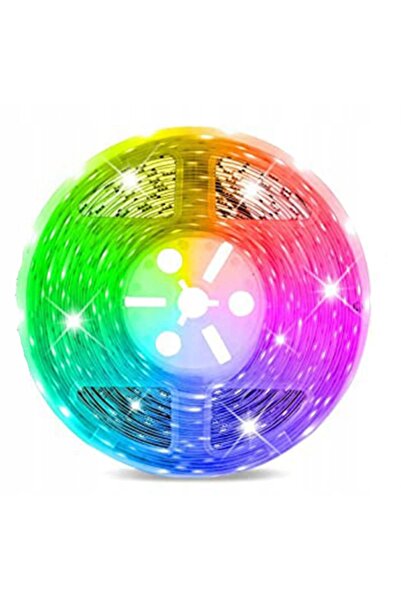 NO BRAND KIT 2x bandă LED RGB cu telecomandă WiFi Bluetooth IP20 5m