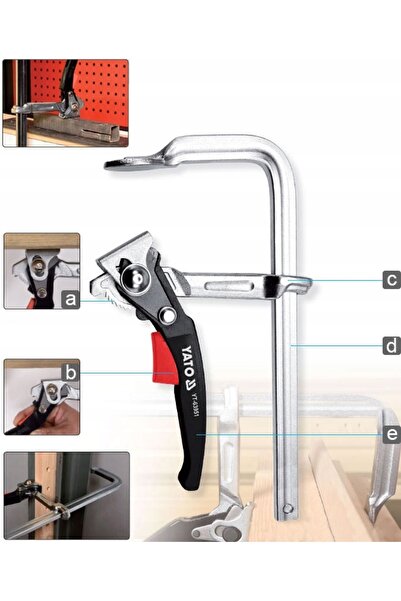 yato Clemă cu clichet din oțel inoxidabil YT-63955 50cm