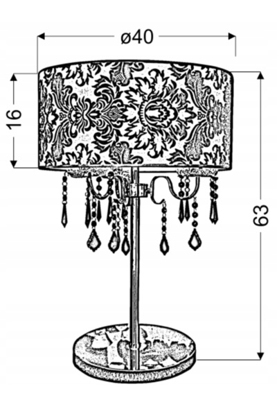 NO BRAND Lampă de birou Candellux ASTOR albă, putere de până la 60 W