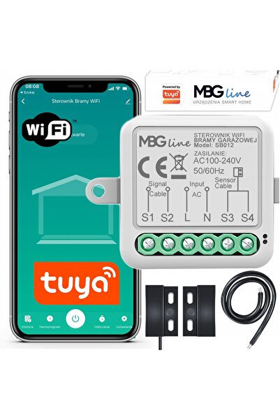 NO BRAND Controler Ușă Garaj WIFI Bluetooth Modul Inteligent TUYA + Senzor