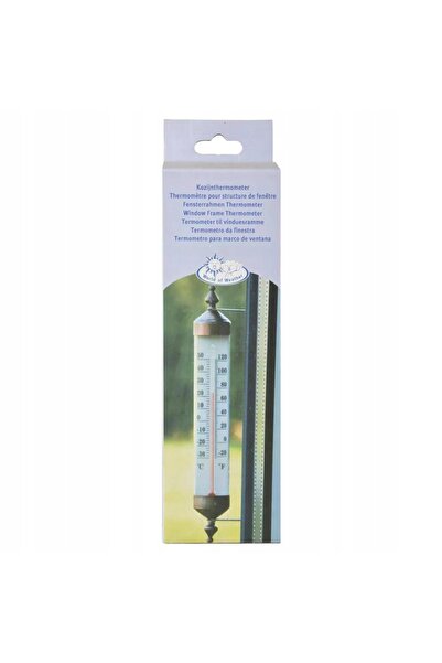 Esschert Design Termometru elegant din cupru, decorativ, pentru exterior, pen...