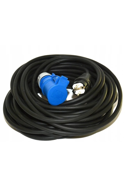 NO BRAND Cablu prelungitor adaptor rulotă cauciucat H07RN-F 3x2,5 priză CEE c...