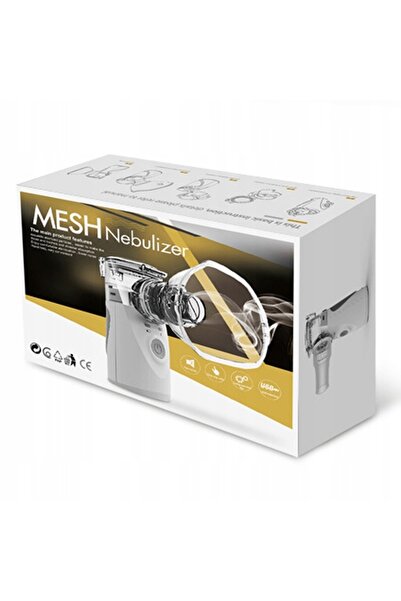 GAT Inhalator nebulizator cu plasă, portabil, de mână, alimentat cu USB și ba...