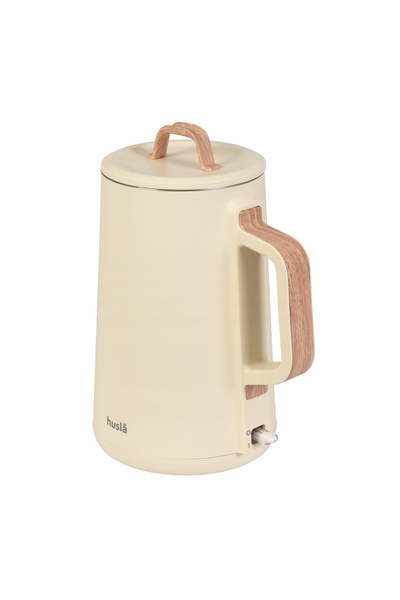 Husla Fierbător electric rotativ fără fir, modern, bej, 2000W, 1.5L