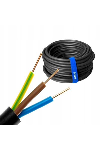 NO BRAND Cablu de alimentare și împământare yky 3x2,5mm² 0,6/1kV nyy-j 75m