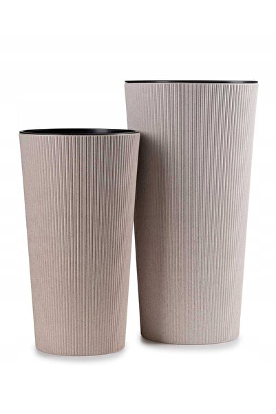 HowHomely Ghiveci de flori decorativ, rotund, alb, 57CM, x2