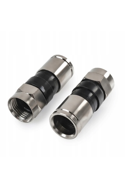 Spacetronik Conector de compresie tip F TV-FC04S 28 mm 50 bucăți