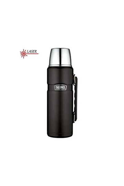 NO BRAND Termos pentru băuturi cu mâner THERMOS, negru mat, 1,2