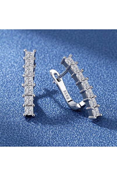 Choice1 silver color 925 Sterling Silver Earrings For Women Round Zircon Earr...