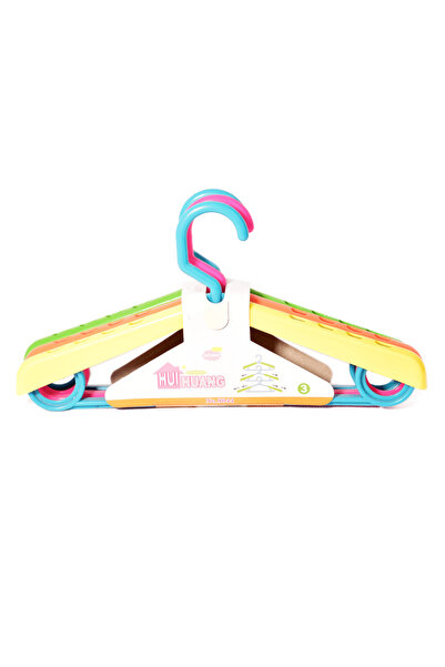 generel Multi-Color Plastic Clothes Hanger Set of 3