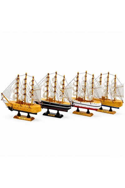 ibico İ12-239 Masaüstü Dekoratif Yelkenli Gemi Süs Eşyası Uzunluk : 20CM Geni...