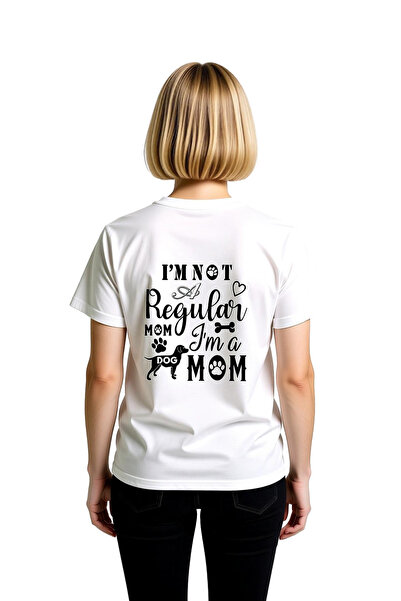 PayBuy Women's Dog Mom Print Short Sleeve T-Shirt Round Neck Relaxed Fit Casu...