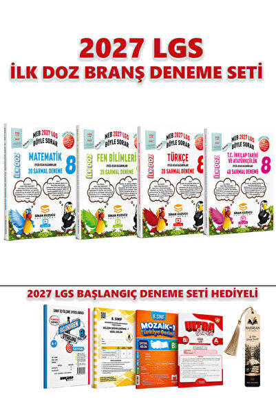 SİNAN KUZUCU YAYINLARI 8. SINIF LGS İLK DOZ BRANŞ DENEME SETİ 2027 | LGS 2027...