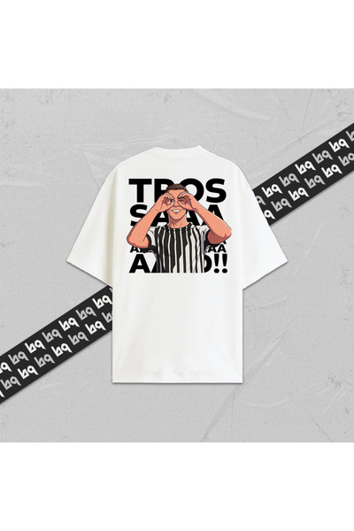 LEANDRO TROSSARD Oversize %100 Pamuklu Unisex Baskılı T-Shirt