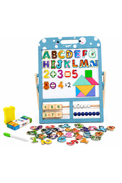 OEM Tablă magnetică educativă cu abac și accesorii - Albastru