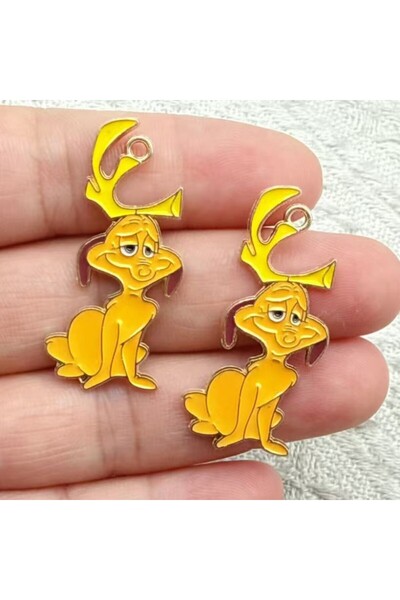 Choice Light Yellow Gold Color 10pcs Cartoon Christmas Anime Charms for Jewel...