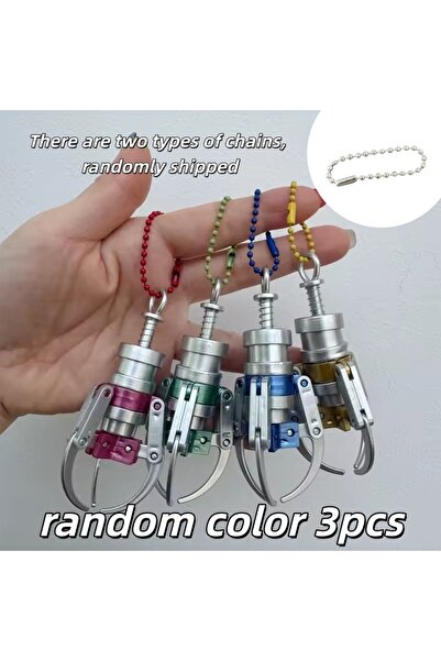 Choice random color 3pcs Doll Machine Grab-clip keychain Can Clip Simulated M...