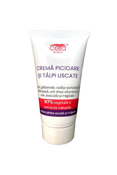 Ceta Sibiu Crema pentru Picioare si Talpi Uscate 97% Vegetala si Extracte Nat...