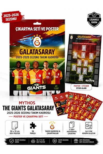 Mythos Cards MYTHOS The Giants Galatasaray 2025-2026 Sezonu Takım Kadrosu Pos...