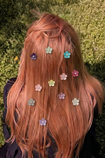 Elifsu Jewelry Zircon Stone Colorful Flower Figured Hair Accessory Hair Clip ...