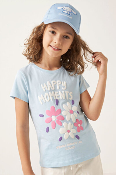 R&B Printed T-Shirt with Crew Neck and Short Sleeves