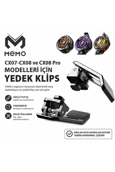 Memo CX07-CX08 Modelleri için Yedek Klips Aparat SIYAH