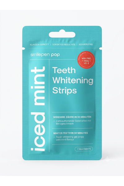 Pop Bob Mint Flavored Teeth Whitening Strips 7 Pieces