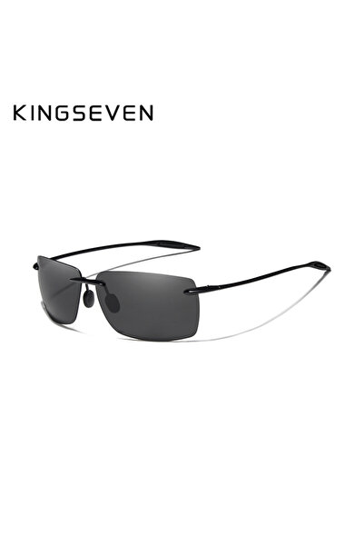 Choice3 Black KINGSEVEN TR90 Rimless Sunglasses Men Ultralight High Quality S...