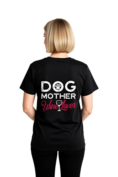 PayBuy Dog Mom Wine Lover Printed Women's T-Shirt
