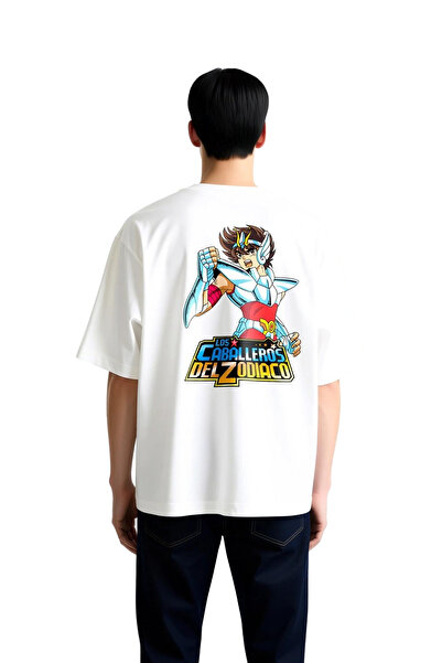PayBuy Zodiac Knights Anime Design Printed Men's Oversize T-Shirt