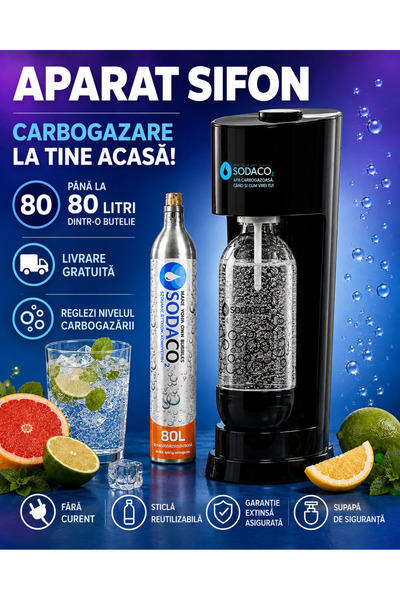 Magic Bubble Aparat sifon Royal SodaCo, negru