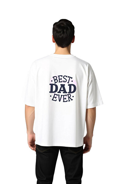 PayBuy Men's Oversize Printed T-Shirt Dad Themed Heart Motif Short Sleeve Rel...