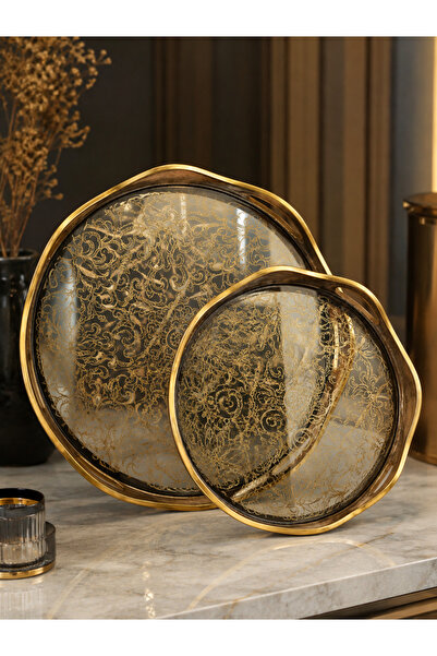 SUDE HOME Twinkle 2-Piece Tray 39 cm and 34.5 cm