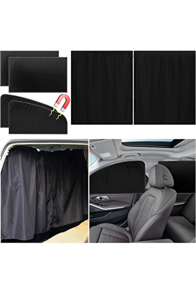 PAMASE Set of 3 Car Privacy Curtains - 1 Rear Seat & 2 Side Windows Divider C...