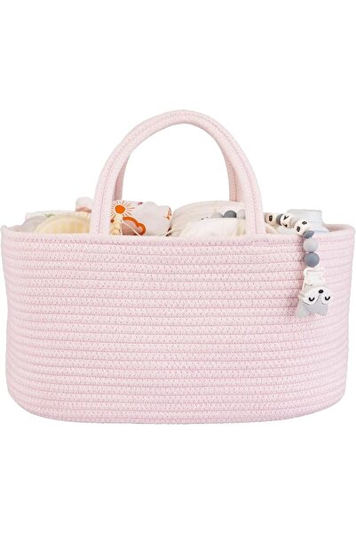 XUANGUO Baby Diaper Caddy Organizer Cotton Rope Nursery Storage Bin Basket Po...