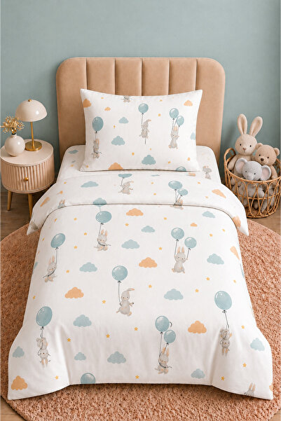 MORE HOME Muslin Baby Bedding Set |   100% Cotton |   Balloon Rabbit Pattern