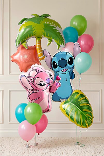 Parti Station Lilo stitc balloon and angel balloon 14 piece giant size birthd...