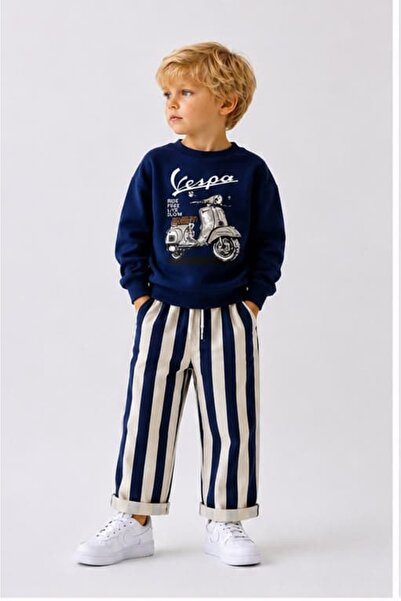 Patriko Boys' Retro Style Motorcycle-Inspired Fall Sweatshirt Pants Set 3-10 ...