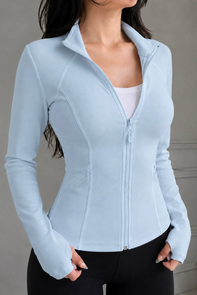 İlayda Toprak Rover Baby Blue μακρυμάνικη ζακέτα με λεπτομέρεια για διασταλτι...