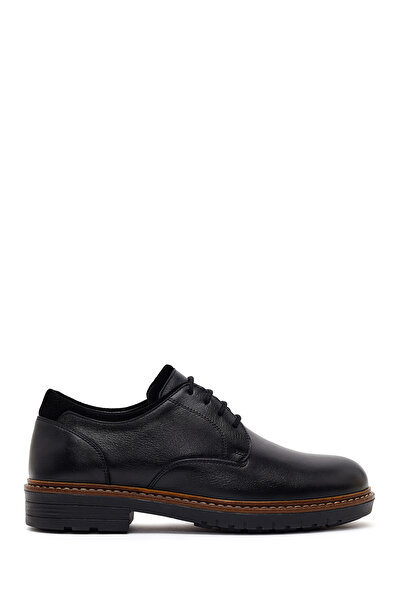 Derimod Men's Black Lace-Up Leather Casual Shoes Wm828004Df