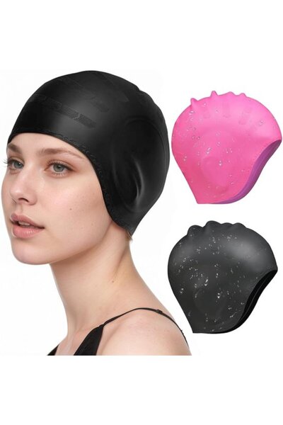 STARSTAR 2 silicone swim caps.