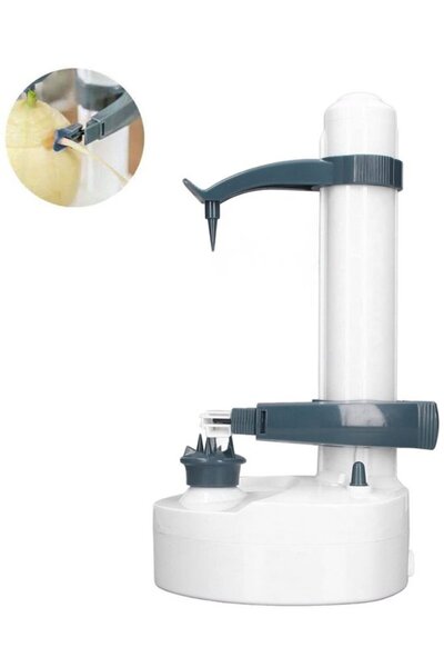 STARSTAR Electric vegetable peeler, automatic adjustable base, white, 572 grams.