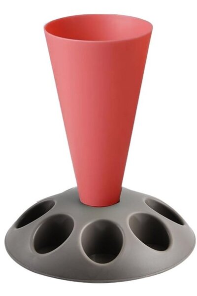STARSTAR Piping bag storage rack, 8 compartments, easy to clean, red.