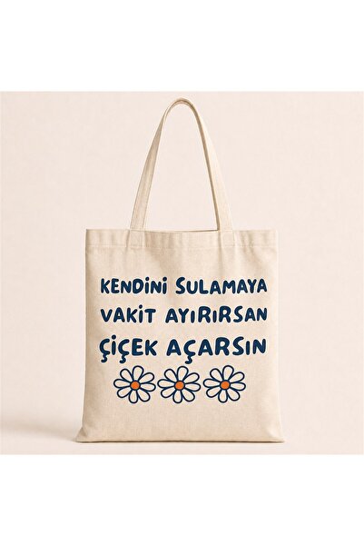 Kırtasiye Ofisi Torbica od tkanine sa štampanim motivom "You Bloom"