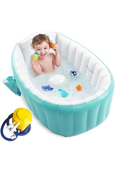JEMICA Baby Inflatable Bathtub, Portable Travel Baby Infant Bath Tub Toddler ...